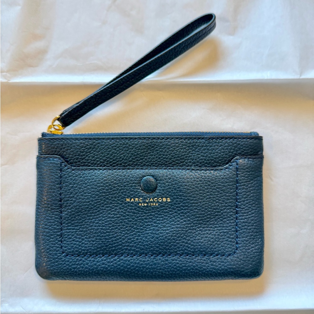 Marc Jacobs Black Leather Wristlet